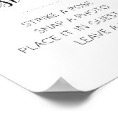 写真エレガントゲストブック結婚のサイン ポスター (角)