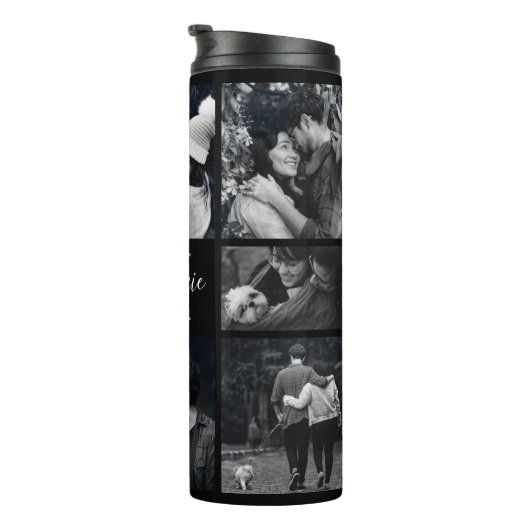 写真エレガントコラージモノグラム名 タンブラー (回転右)