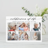 写真エレガントコラージュお祝い追悼式 招待状 (スタンド正面)