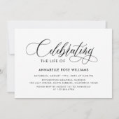 写真エレガントコラージュお祝い追悼式 招待状 (裏面)