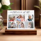 写真エレガントコラージュお祝い追悼式 招待状