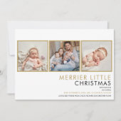 写真エレガントコラージュのクリスマス誕生発表 シーズンカード (正面)