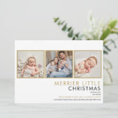 写真エレガントコラージュのクリスマス誕生発表 シーズンカード (スタンド正面)