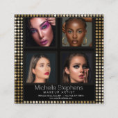 写真エレガントコラージュのメイクアップとヘアスタイル スクエア名刺 (正面)