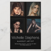 写真エレガントコラージュのメイクアップとヘアスタイル チラシ (正面)