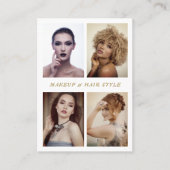 写真エレガントコラージュのメイクアップとヘアスタイル 名刺 (正面)