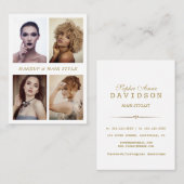 写真エレガントコラージュのメイクアップとヘアスタイル 名刺 (正面/裏面)