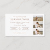 写真エレガントコラージュのリハーサルディナー エンクロージャーカード (正面)