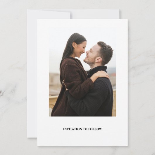 写真エレガントコラージュの日付の保存 セーブザデート (裏面)