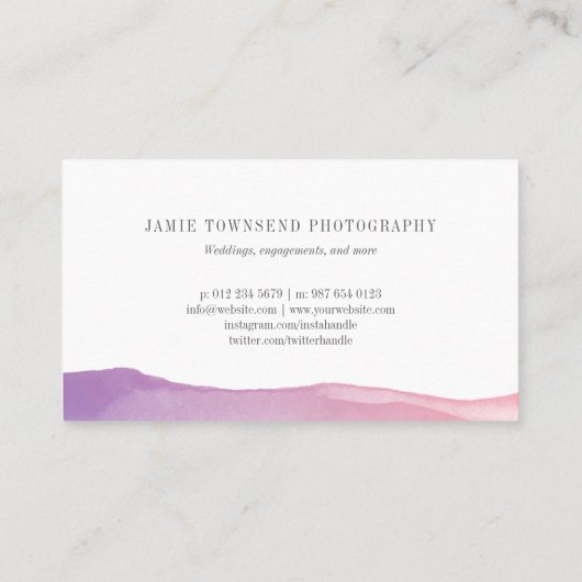 写真エレガントコラージュプロフェッショナル写真家 名刺 (裏面)