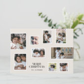 写真エレガントコラージュモダンメリークリスマスフレーム シーズンカード (スタンド正面)