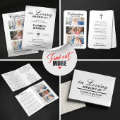 写真エレガントコラージュ付き葬儀 プログラム