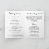 写真エレガントコラージュ付き葬儀 プログラム (内部)