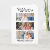 写真エレガントコラージュ付き葬儀 プログラム (正面)