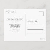 写真エレガントコラージュ卒業パーティー招待状 ポストカード (裏面)