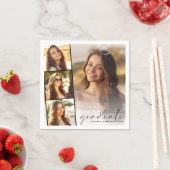 写真エレガントコラージュ卒業パーティー スタンダードカクテルナプキン (インサイチュ)