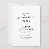 写真エレガントコラージュ卒業パーティー 招待状 (裏面)