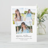 写真エレガントコラージュ卒業パーティー 招待状 (スタンド正面)