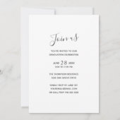 写真エレガントコラージュ卒業パーティー 招待状 (裏面)