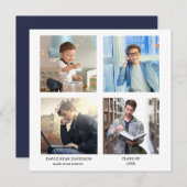 写真エレガントコラージュ卒業パーティー 案内状 (正面/裏面)