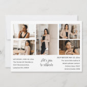 写真エレガントコラージュ卒業発表 招待状 (裏面)