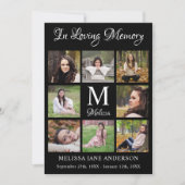 写真エレガントコラージュ悔やみや弔慰メモリアル葬儀 サンキューカード (正面)