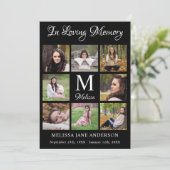 写真エレガントコラージュ悔やみや弔慰メモリアル葬儀 サンキューカード (スタンド正面)