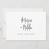 写真エレガントコラージュ日付を保存結婚する 招待状 (裏面)