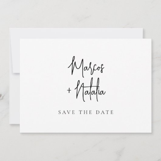 写真エレガントコラージュ日付を保存結婚する 招待状 (裏面)