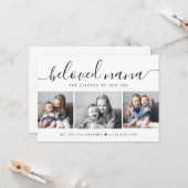 写真エレガントコラージュ最愛のナナマザーズの日 カード (正面/裏面インサイチュ)