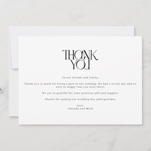 写真エレガントコラージュ結婚のサンキューカード サンキューカード (裏面)