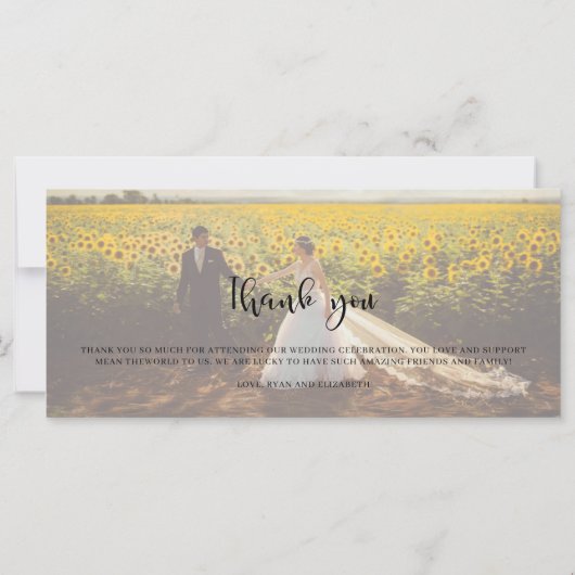 写真エレガントコラージュ結婚の感謝 (裏面)