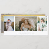 写真エレガントコラージュ結婚の感謝 (正面/裏面)