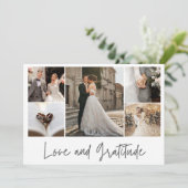 写真エレガントコラージュ結婚の感謝 サンキューカード (スタンド正面)