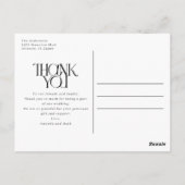 写真エレガントコラージュ結婚の感謝 ポストカード (裏面)