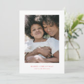 写真エレガントコラージュ赤メリークリスマス幸せ シーズンカード (スタンド正面)