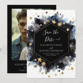 写真エレガントシナ結婚ス セーブザデート (正面/裏面)