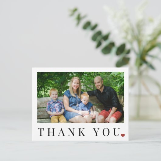 写真エレガントシンプルの白黒感謝していあなた ポストカード (スタンド正面)