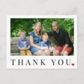 写真エレガントシンプルの白黒感謝していあなた ポストカード (正面)