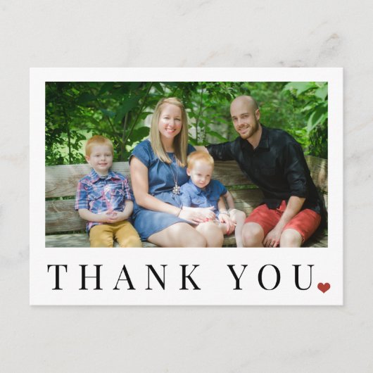 写真エレガントシンプルの白黒感謝していあなた ポストカード (正面)