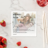 写真エレガントシンプルカップルのおもしろいの実結婚現 スタンダードカクテルナプキン (インサイチュ)