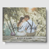 写真エレガントシンプルモダンミニマ結婚リスト ゲストブック (正面)