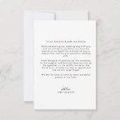 写真エレガントシンプル付きハート結婚 サンキューカード (裏面)