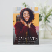 写真エレガントシンプル卒業発表 サンキューカード (スタンド正面)