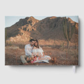 写真エレガントシンプル赤ちゃんシャワーピンク ゲストブック (裏面)