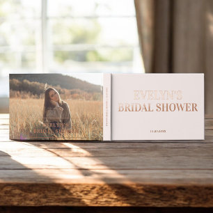 写真エレガントシンプル赤ちゃんシャワーピンク ゲストブック