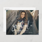 写真エレガントスタイリッシュの卒業 ポストカード (正面/裏面)