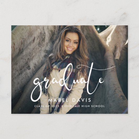 写真エレガントスタイリッシュの卒業 ポストカード (正面)