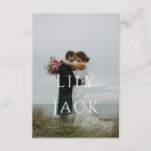 写真エレガントタイポグラフィモダンエンクロージャカード エンクロージャーカード (正面)