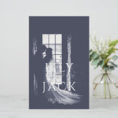 写真エレガントタイポグラフィモダン結婚式 プログラム (スタンド正面)